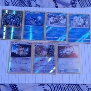 7 Reverse Holo Pokemon Cards